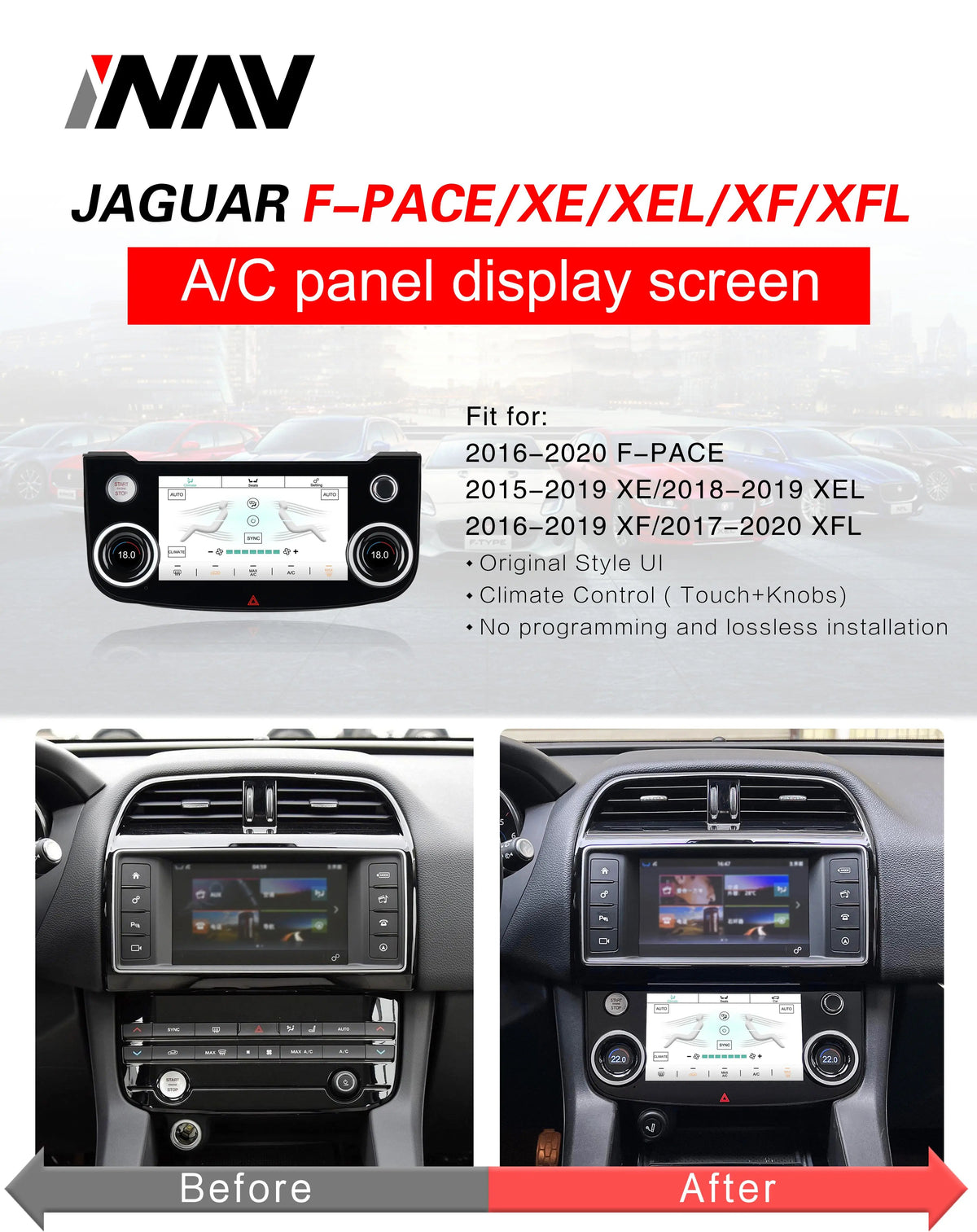Jaguar Digital Climate Control unit for (2015 - 2019) Jaguar XE / XEL