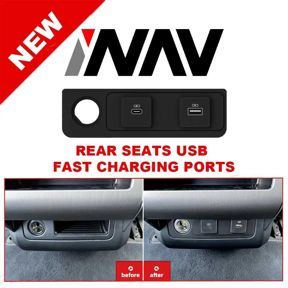 (2014-2017) Range Rover Sport Land Rover OEM FIT Rear Seats USB Fast Charging Ports