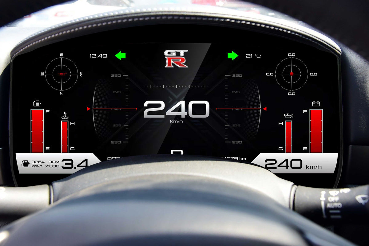 Gtr R35 Meter 2007 - 2024 Nissan GTR OEM FIT Digital Dashboard Gauge Cluster – 4x4shop