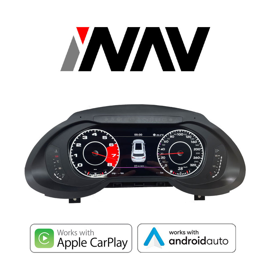 2010 - 2017 Audi Q5/SQ5/RSQ5 OEM FIT Digital Audi Digital Cluster with Built-in Apple CarPlay / Android Auto Dashboard Gauge Cluster