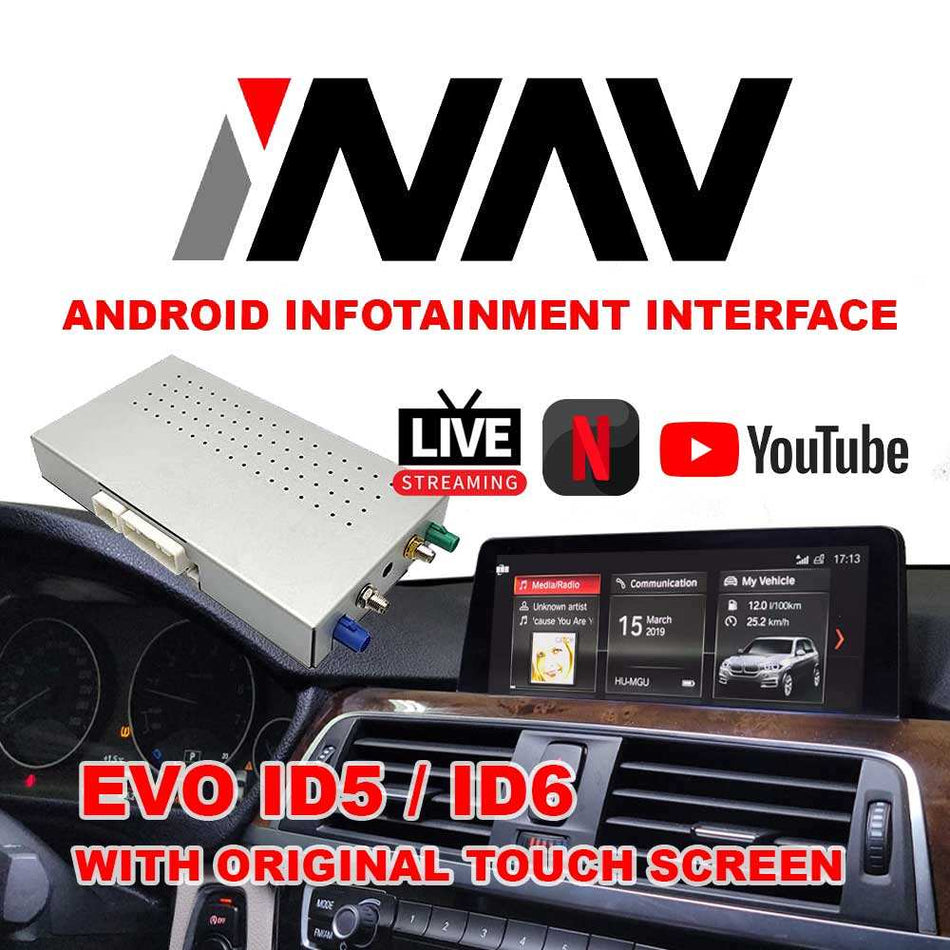 BMW Android Infotainment Interface for Original iDRIVE ID5 / ID6 TOUCH SCREEN | Built-in Apple CarPlay Android Auto