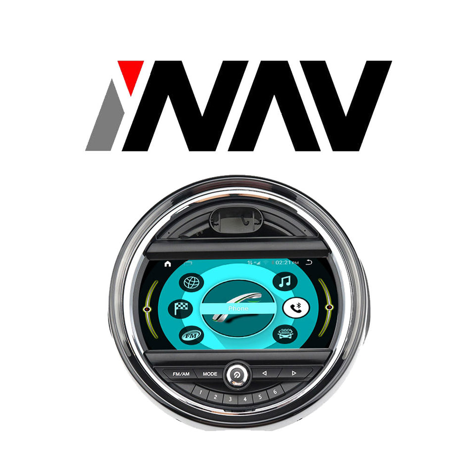 (2015 - 2020) MINI ONE F55 / F56 INAV Replacement Screen 9" Android for Mini Connected NBT / EVO | GPS | WIFI | BT | A2DP | USB Multimedia