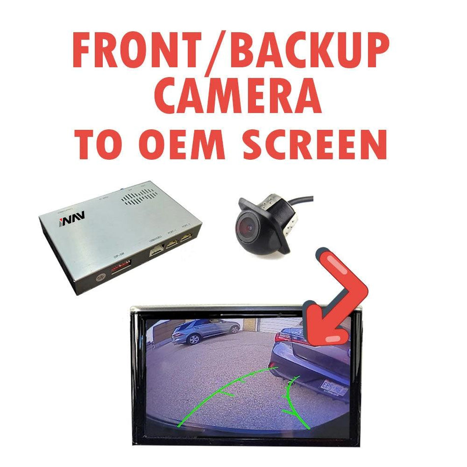 Camera Video Interface for BMW Vehicles to add front and backup camera